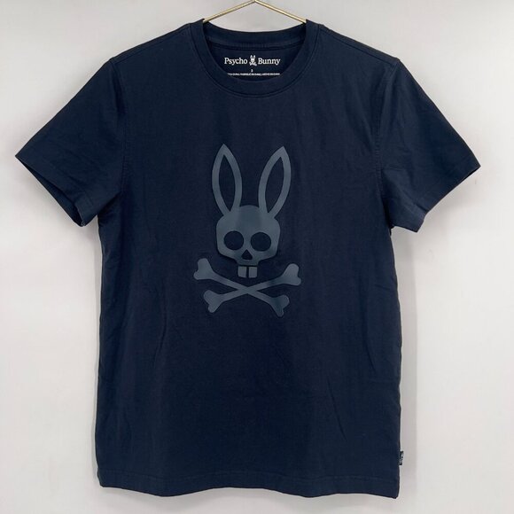 Psycho Bunny Graphic Logo T-Shirt Navy Mens Size 3 M - Picture 2 of 11